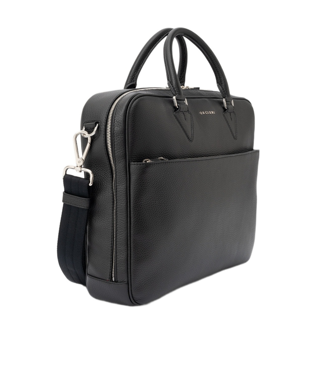 Orciani Timeless Briefcase In Black
