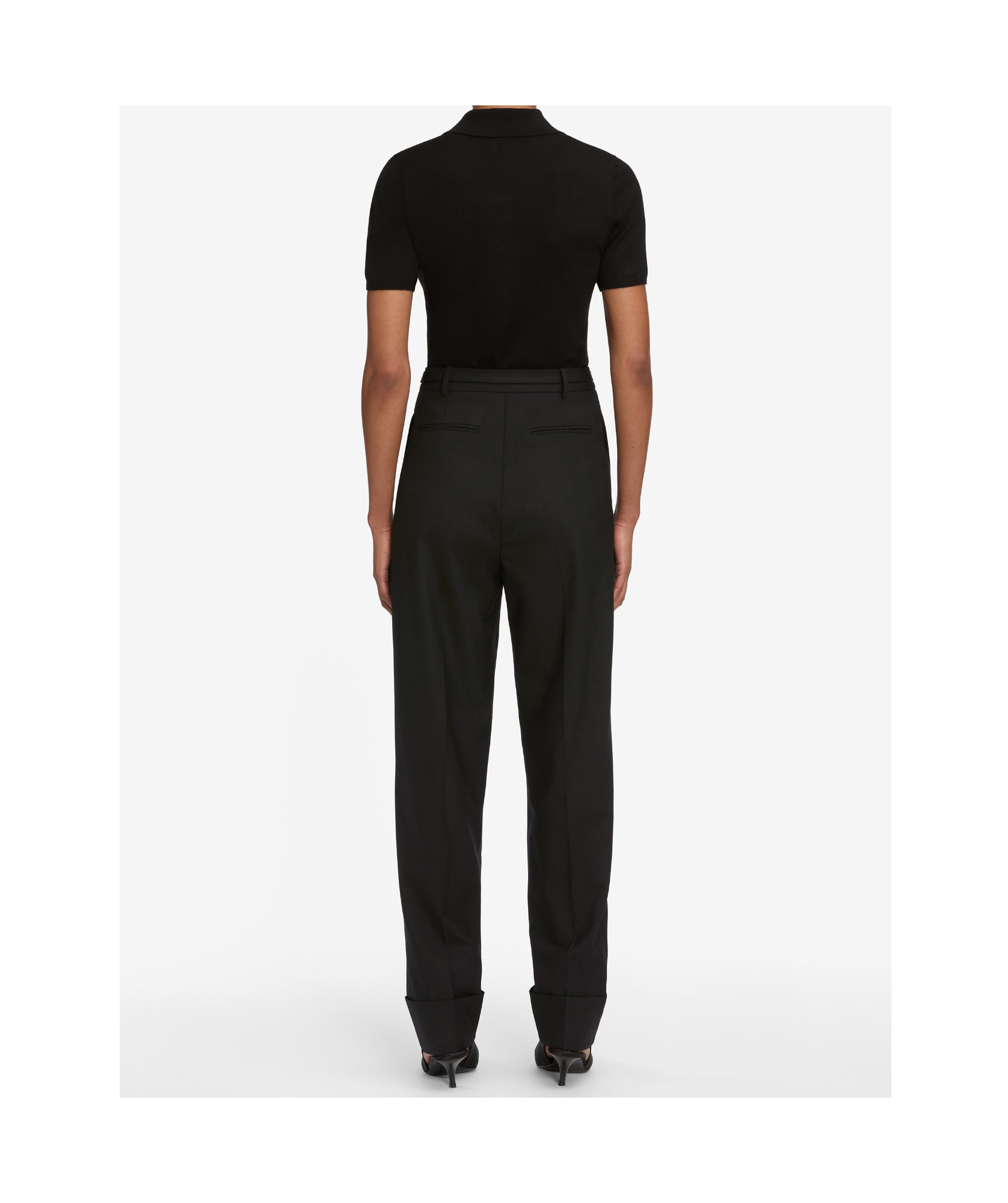 Frame Short-sleeved Polo Shirt In Black