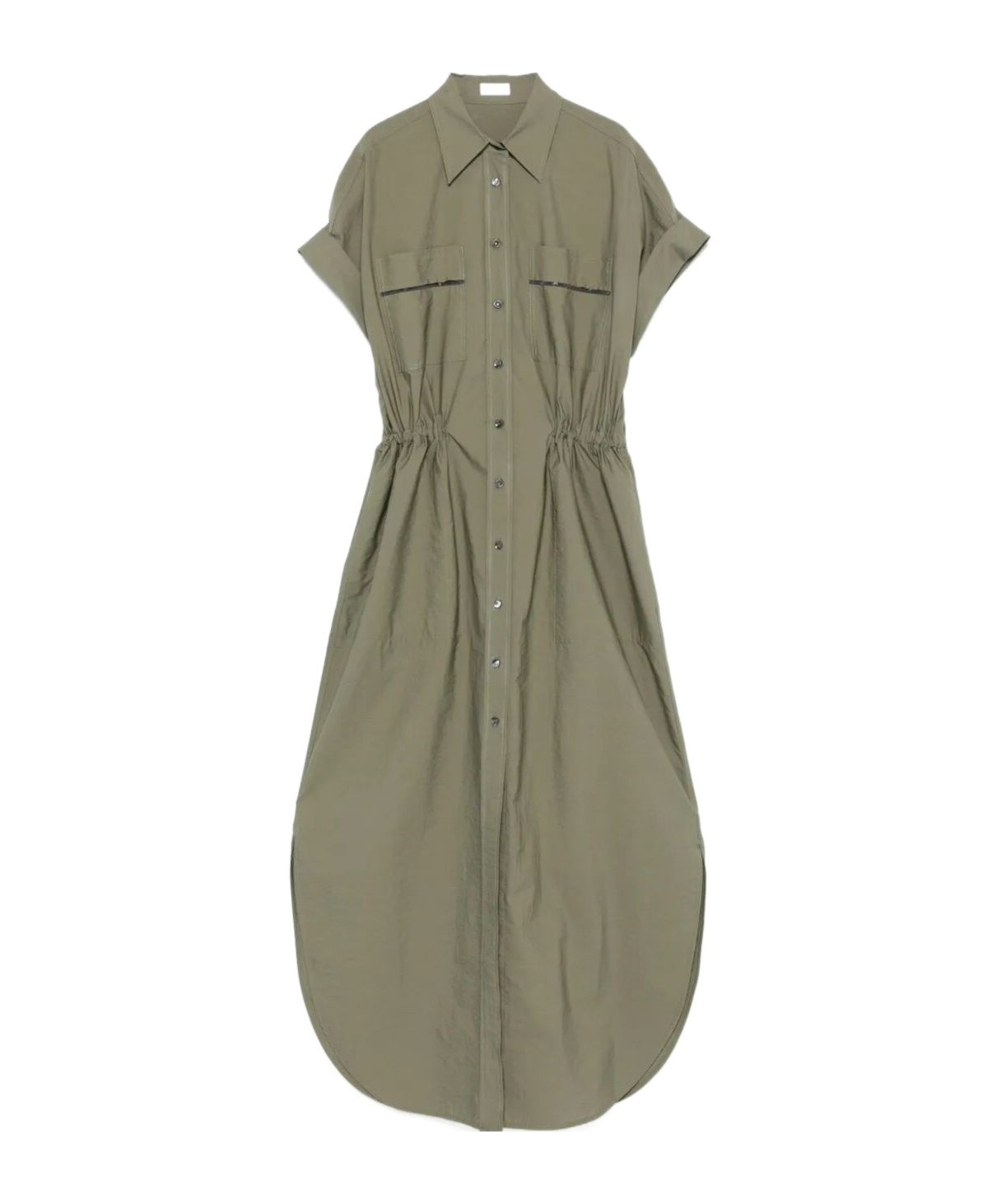 Brunello Cucinelli A-line Midi Dress In Gray