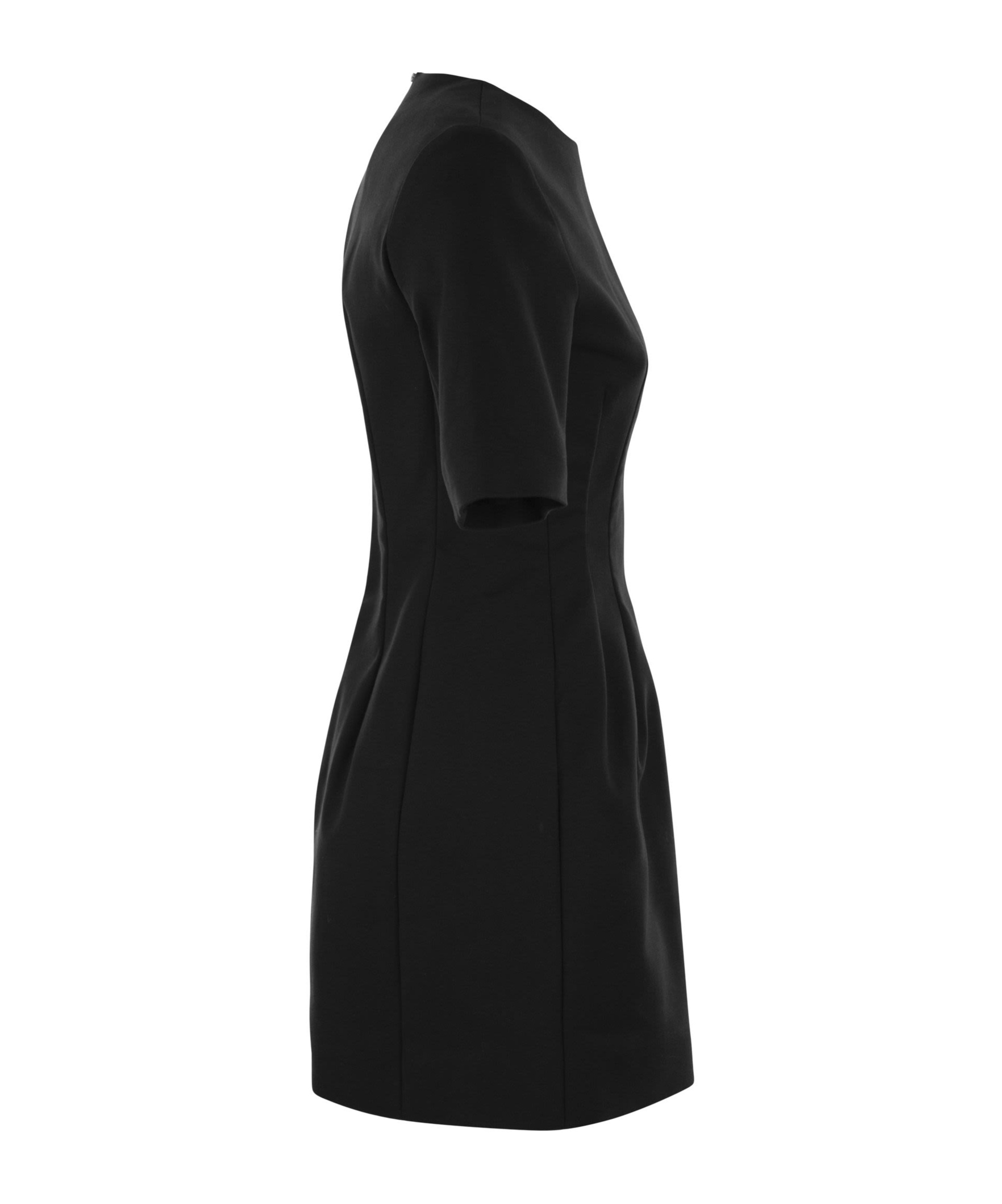 Sportmax Colomba Dress In Double Cotton Fabric In Black