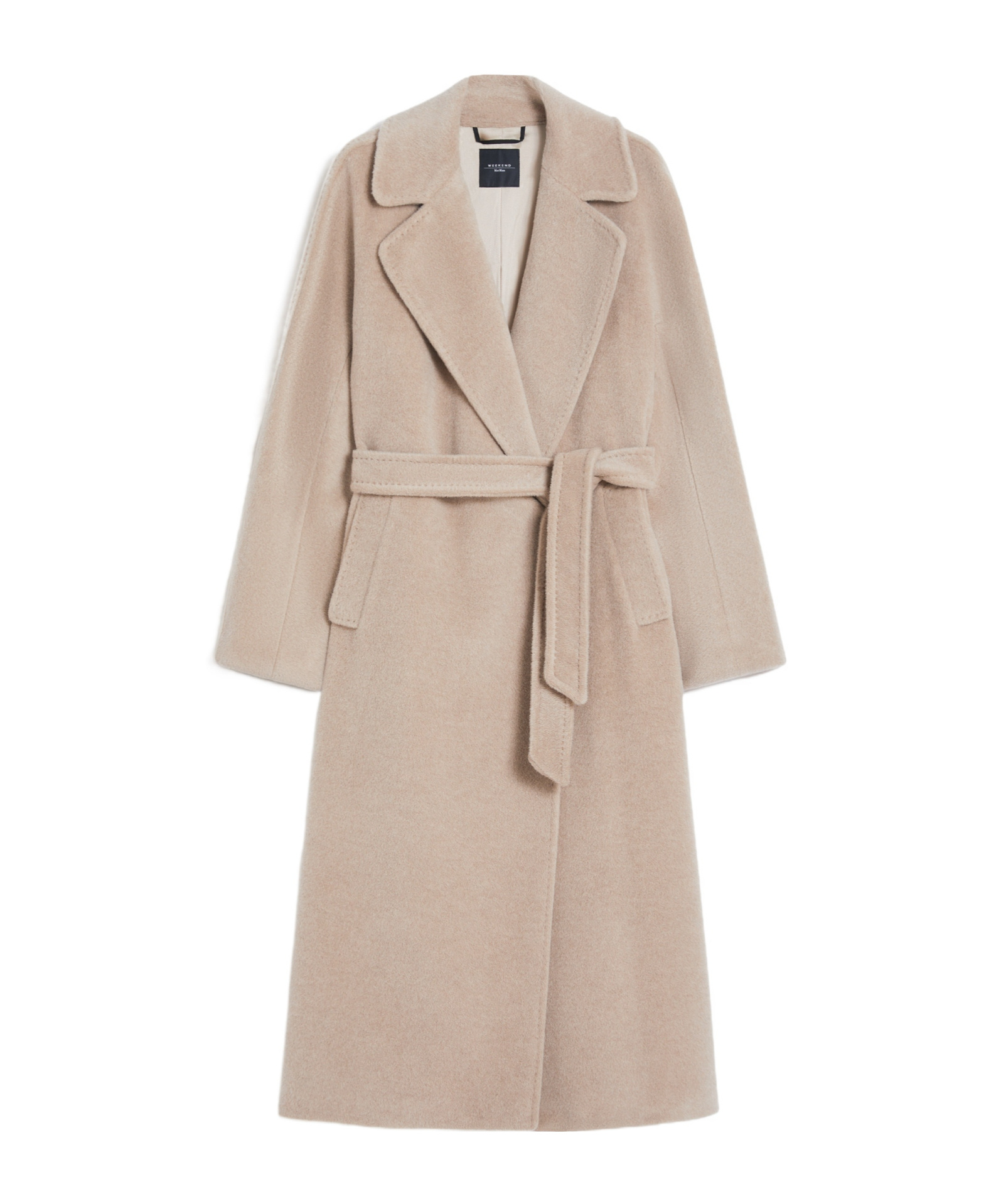 Weekend Max Mara Tempera Belted Long-sleeved Coat In Animal Print