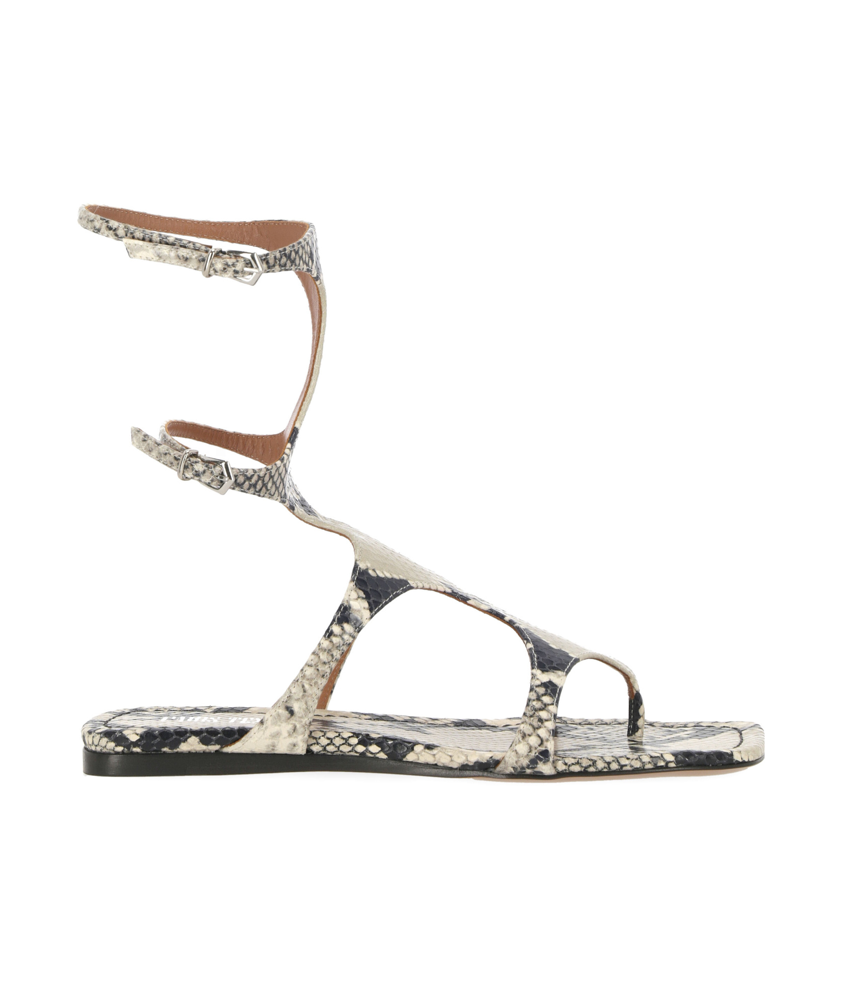 Paris Texas Uma Snakeskin-effect Sandals In Multicolor