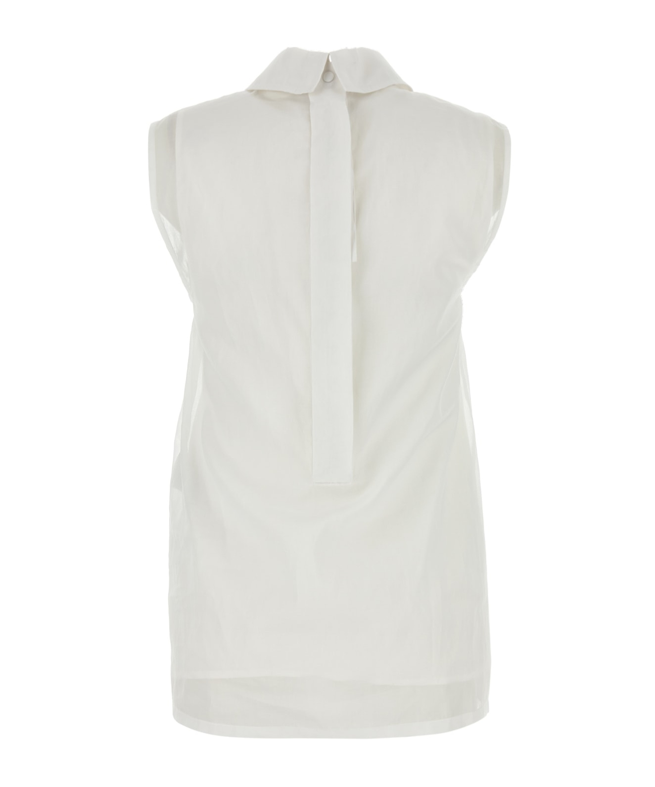 Shop Jil Sander Sheer Blouse In White