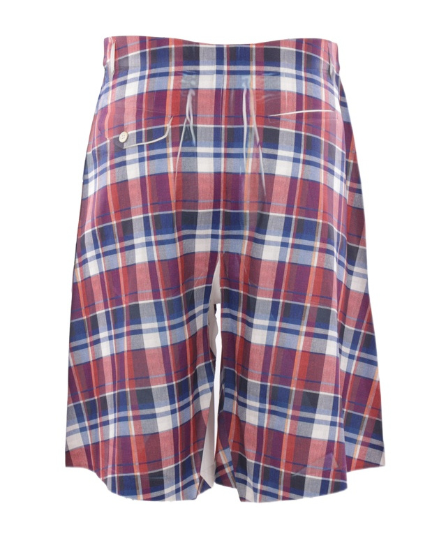 Comme Des Garçons Checked Shorts In Multi