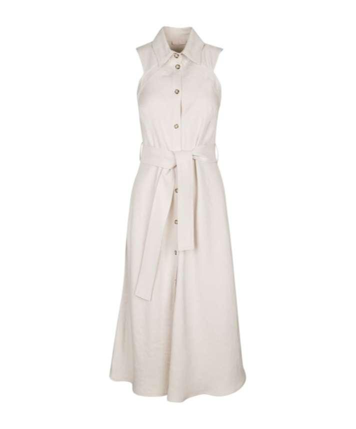 Shop Liu •jo Panelled Midi Dress In White