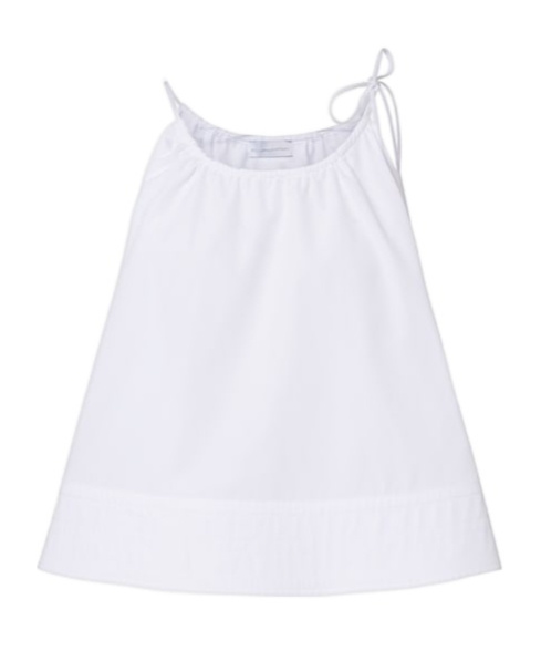 Stella Mccartney Cotton Poplin Tank Top In White