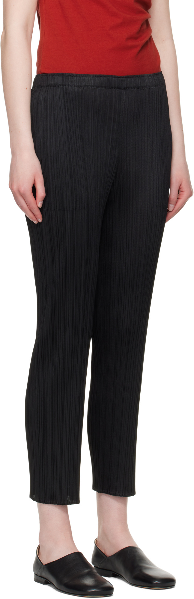 Issey Miyake Pleated Trousers In Black