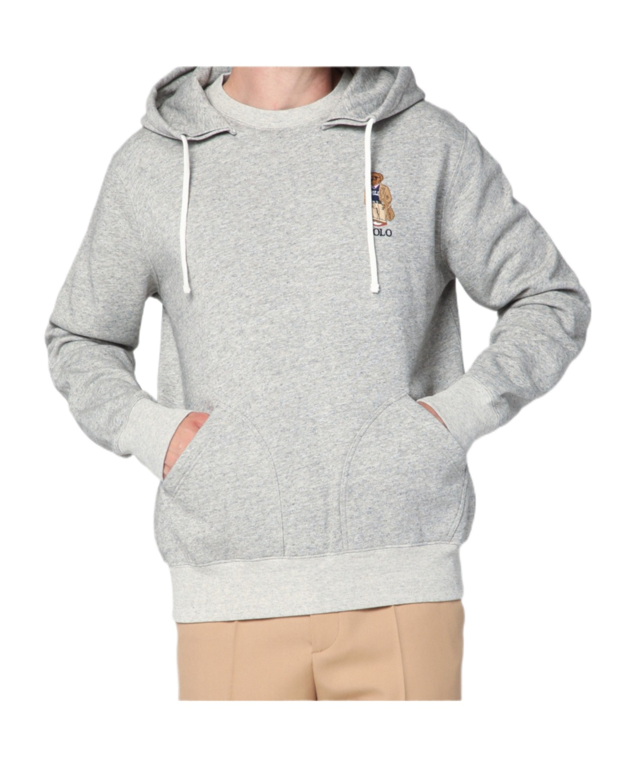 Polo Ralph Lauren Gray Polo Bear Hoodie In Gray