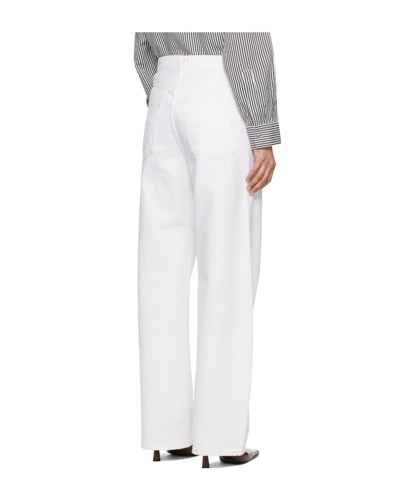 Agolde Denim Trousers With Belt Loops