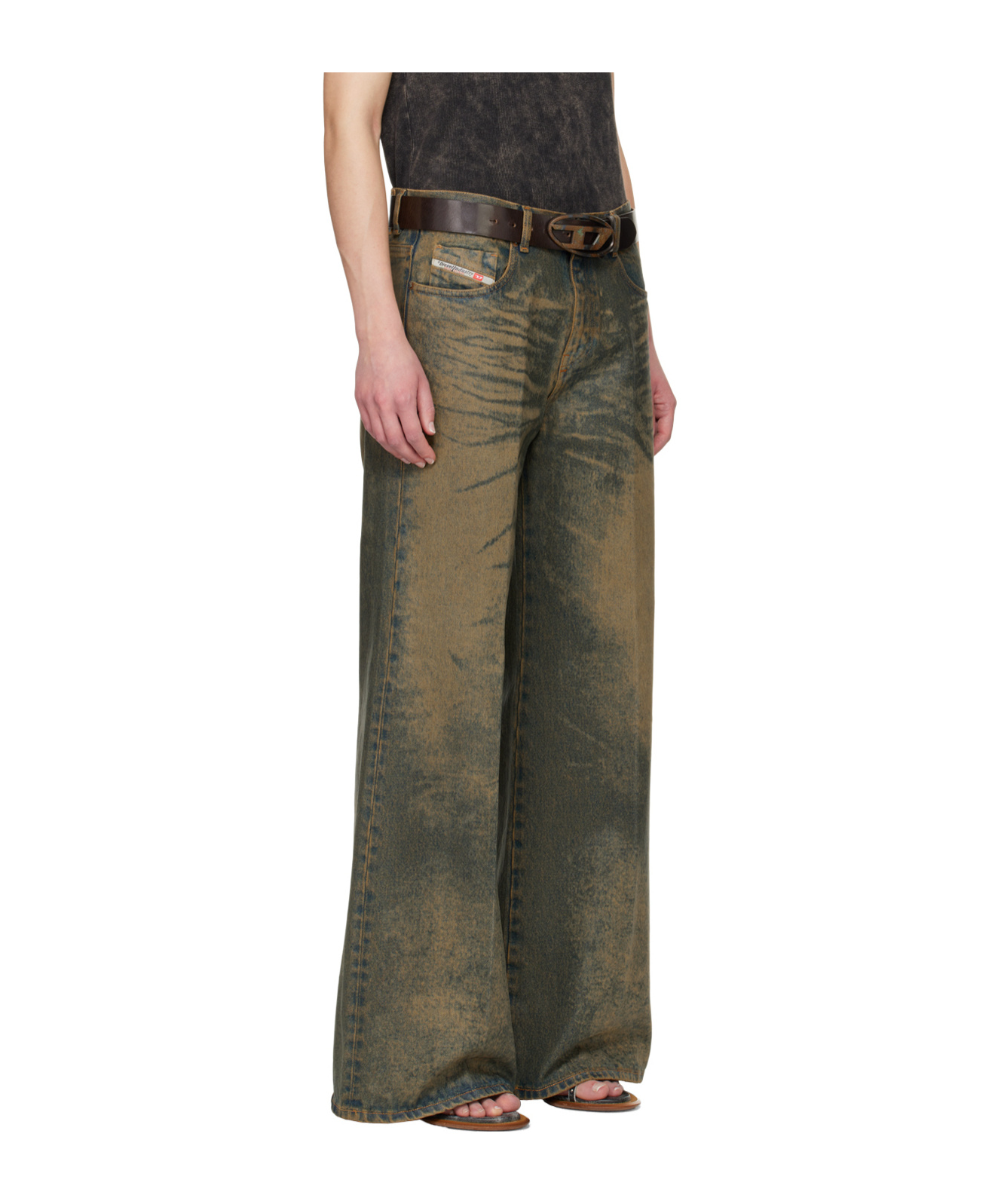 Diesel Belt-belt Loop Pocket Jeans In Black
