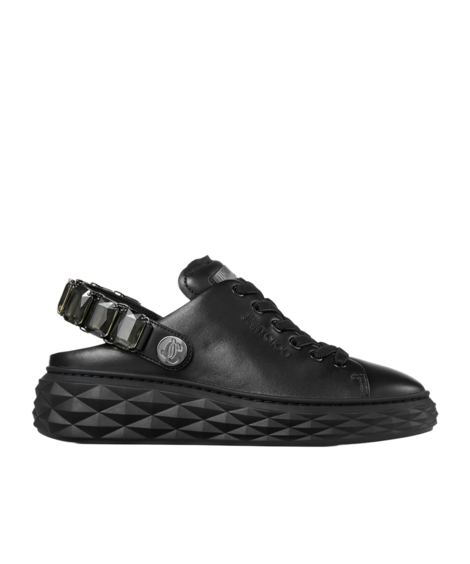 Shop Jimmy Choo Round-headed Flat Sandals In Black