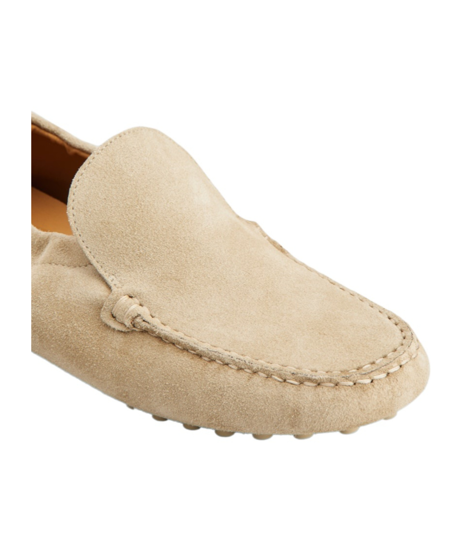 Tod's Round-head Driving Shoes In Nude