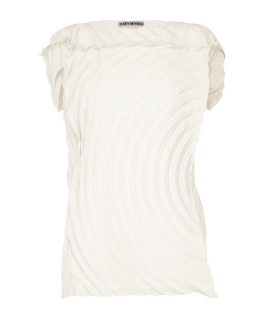 Issey Miyake Paper Bag Pleats In White