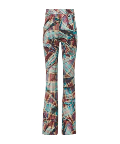Vivienne Westwood Plaid Flared Pants In Multicolor