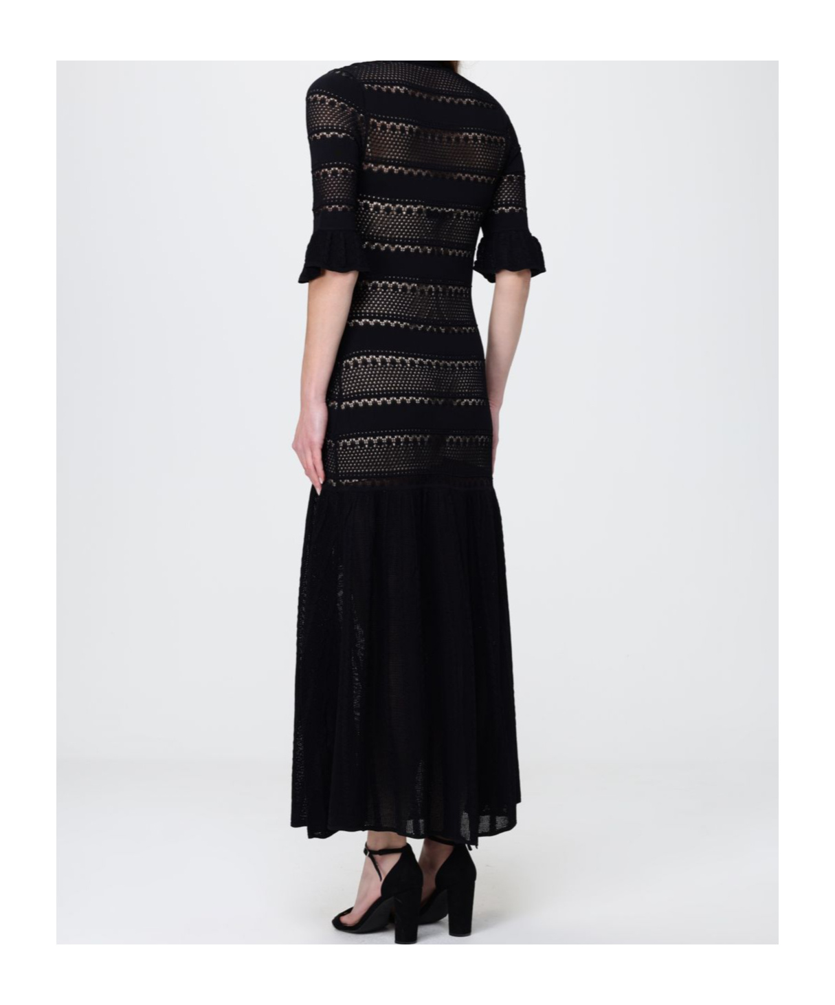 Liu •jo Liu Jo V-neck Maxi Dress In Black
