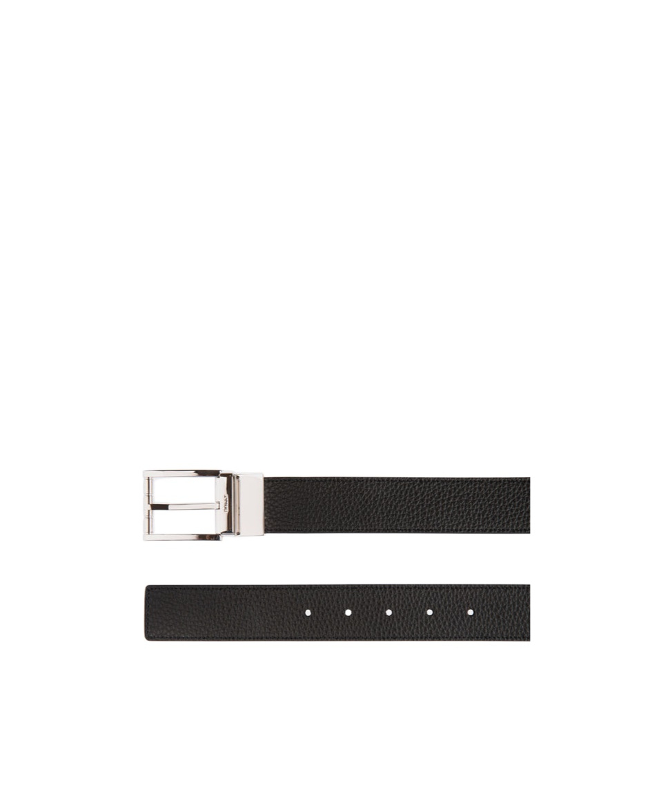 Bally Logo-engraved Buckled Belt In Black