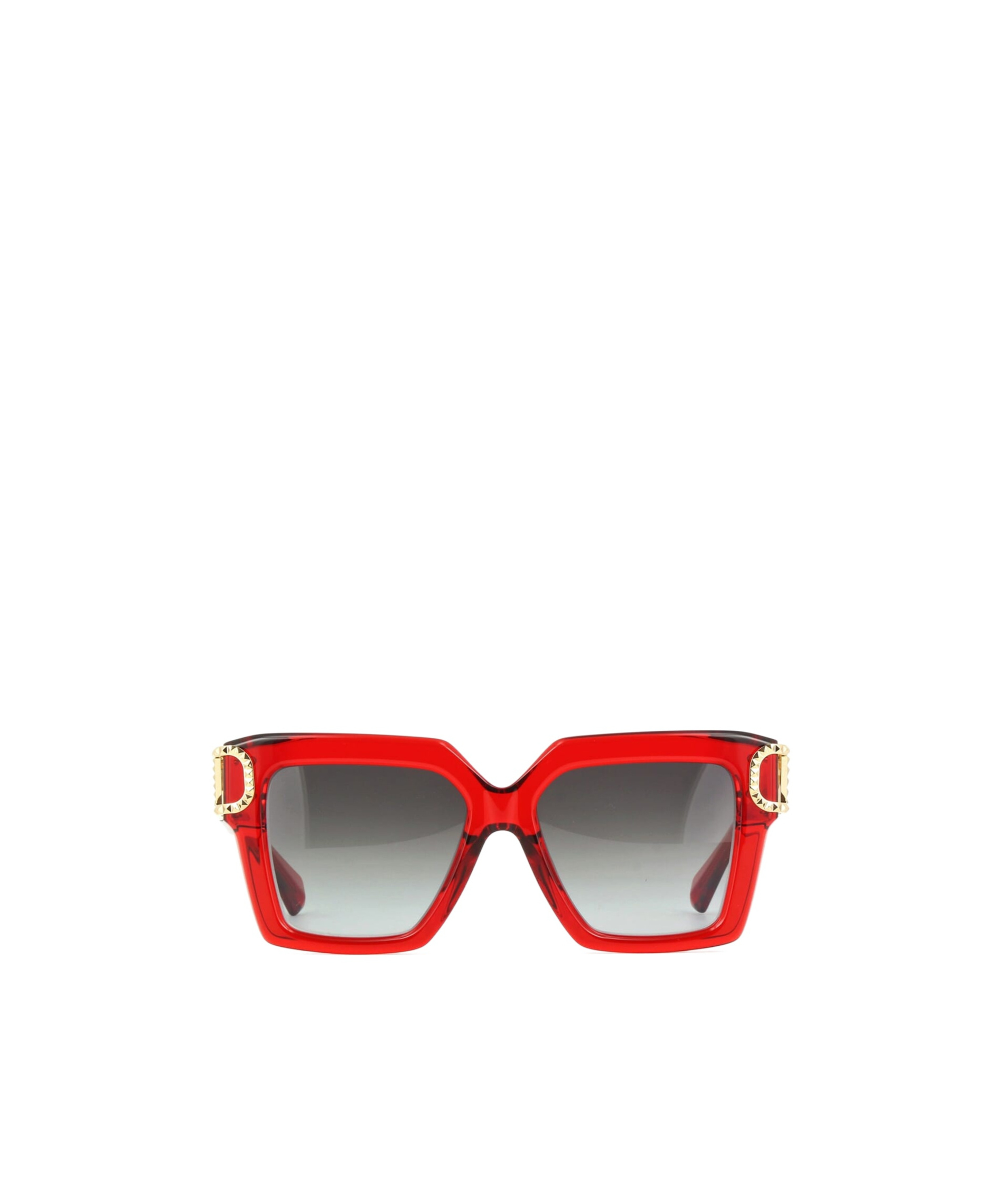 Valentino V-uno Square-frame Sunglasses In Red