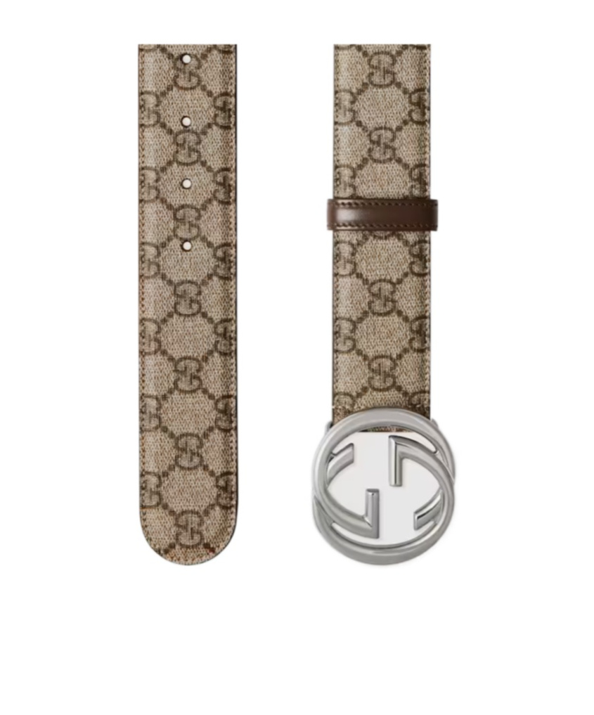 Gucci Interlocking G Buckle Belt In Nude