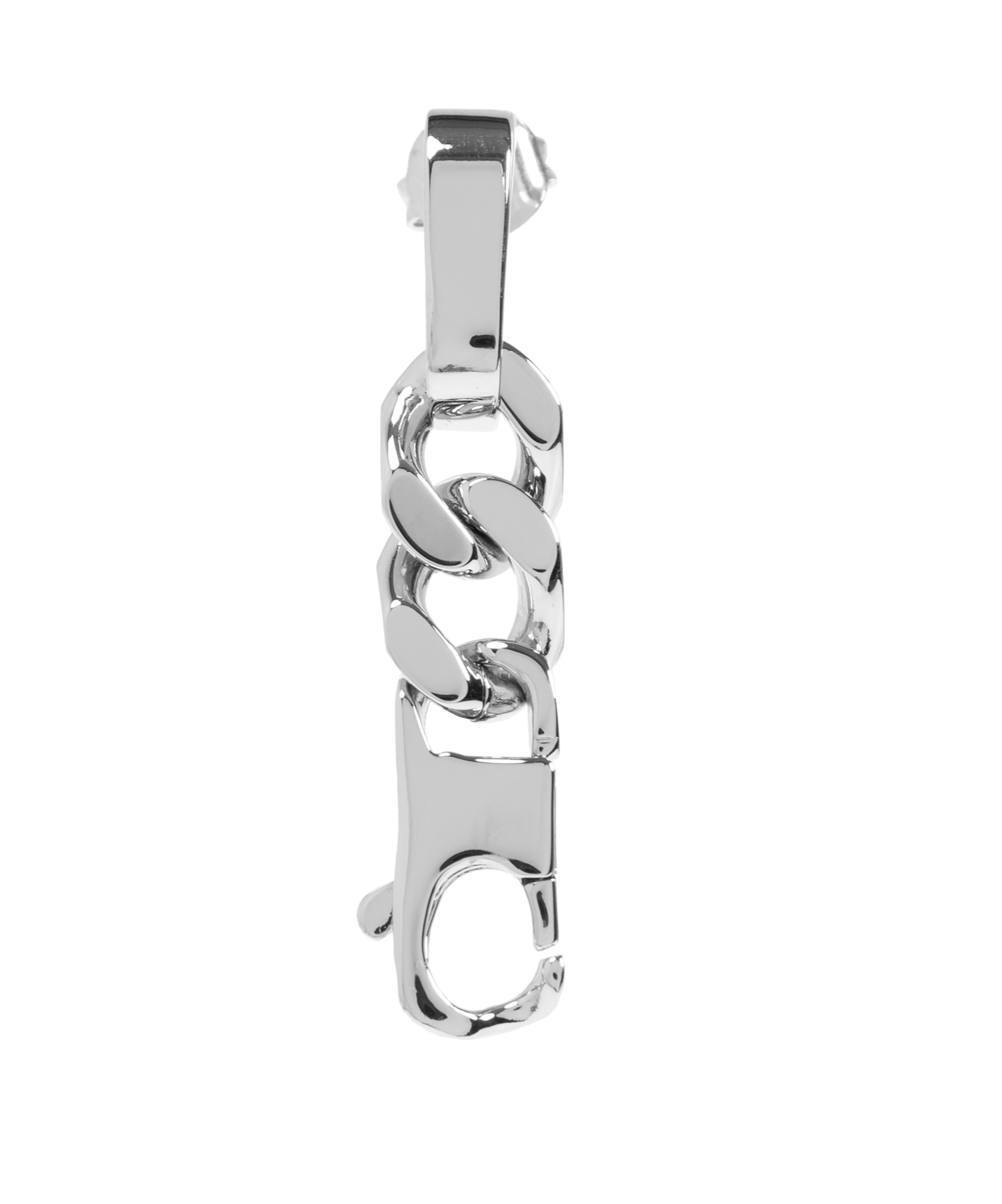 Mm6 Maison Margiela Numeric Engraved Asymmetric Earrings In White