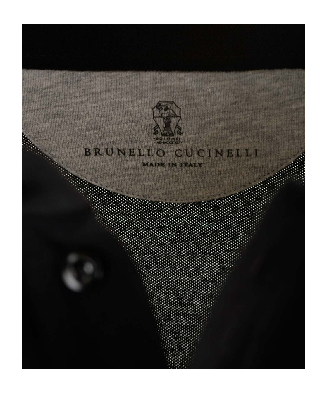 Brunello Cucinelli Cashmere Long Sleeve Polo In Black