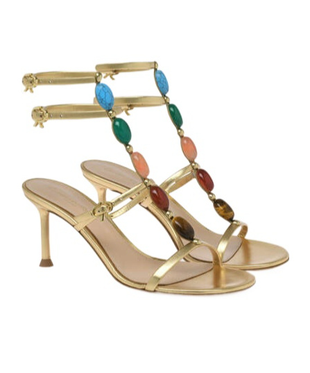 Gianvito Rossi 70mm Shanti Leather Sandals In Nude