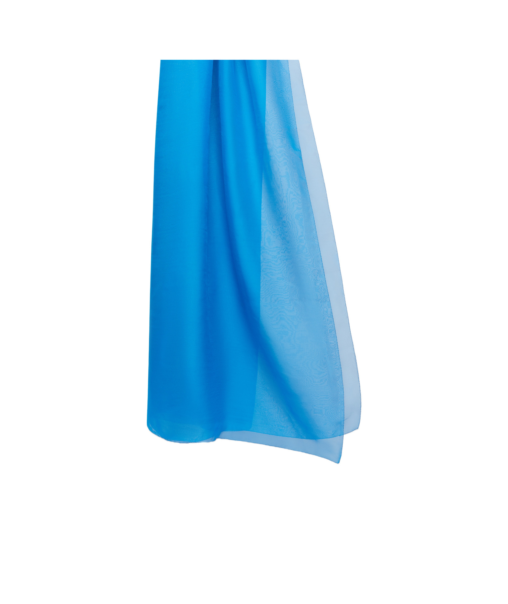 Max Mara Silk Chiffon Stole In Light Blue
