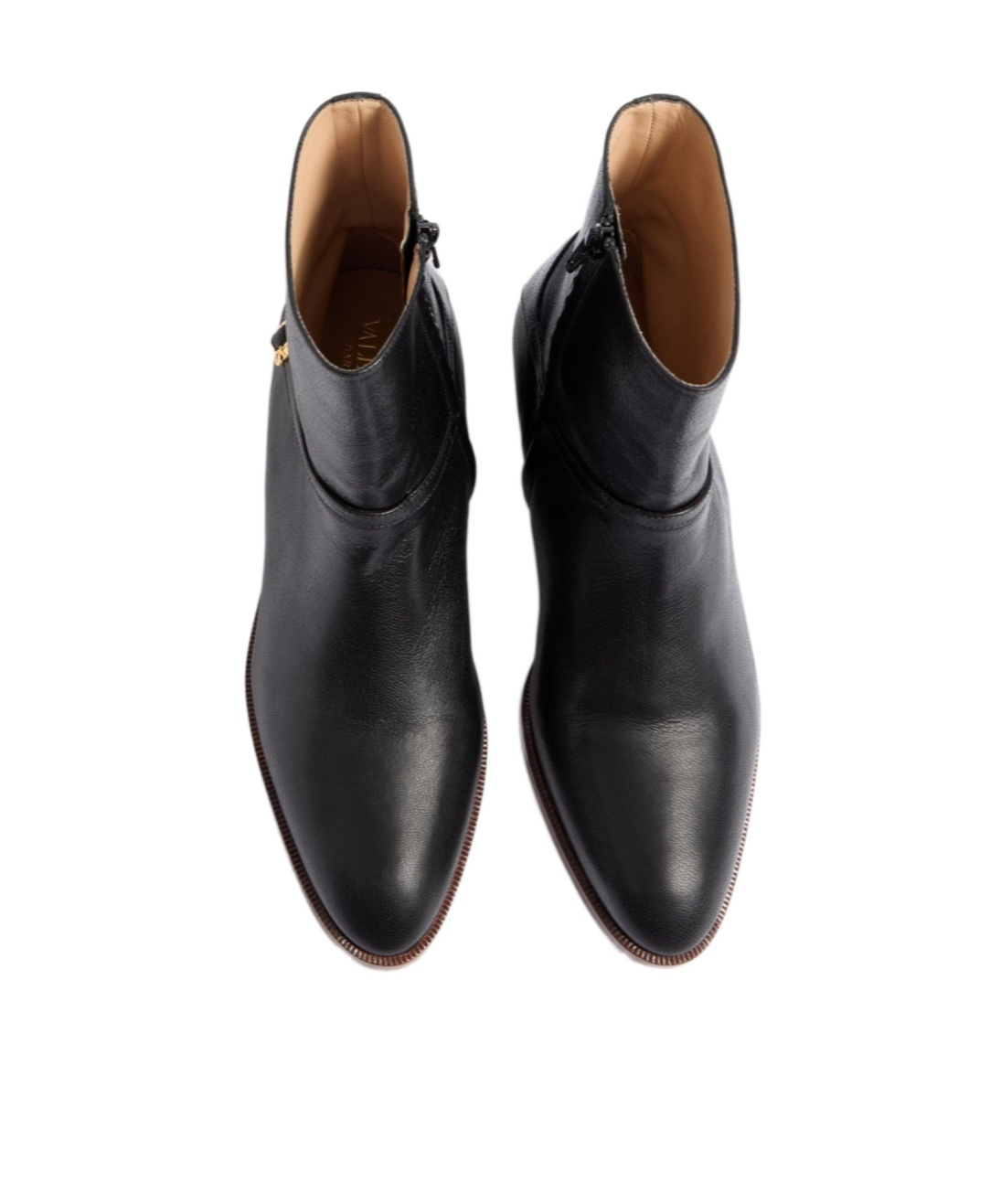 Valentino Garavani Man Ankle Boots Black Size 12 Leather