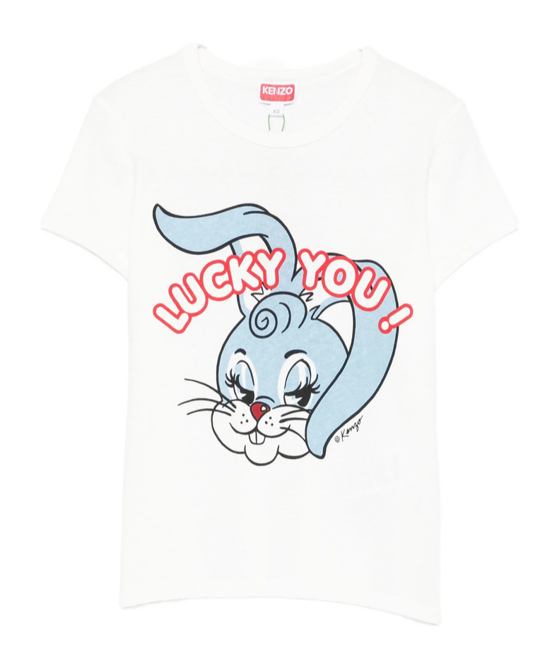 Kenzo Print T-shirt In Gray