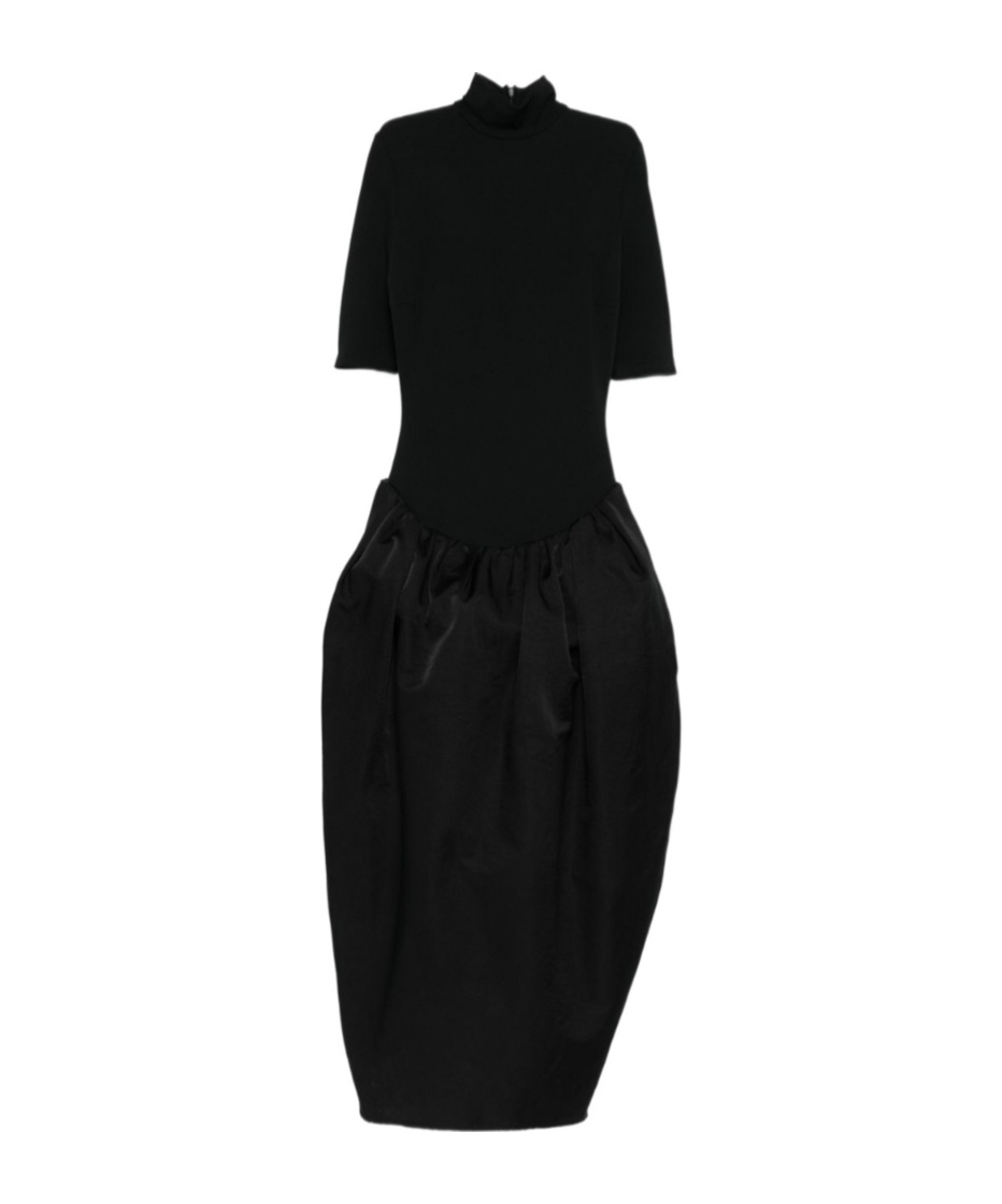 Magda Butrym Short-sleeved Lantern Dress In Black