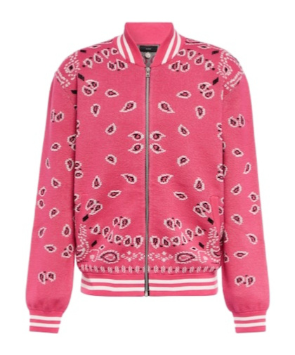 Alanui Bandana Jacquard Cotton Bomber Jacket In Red
