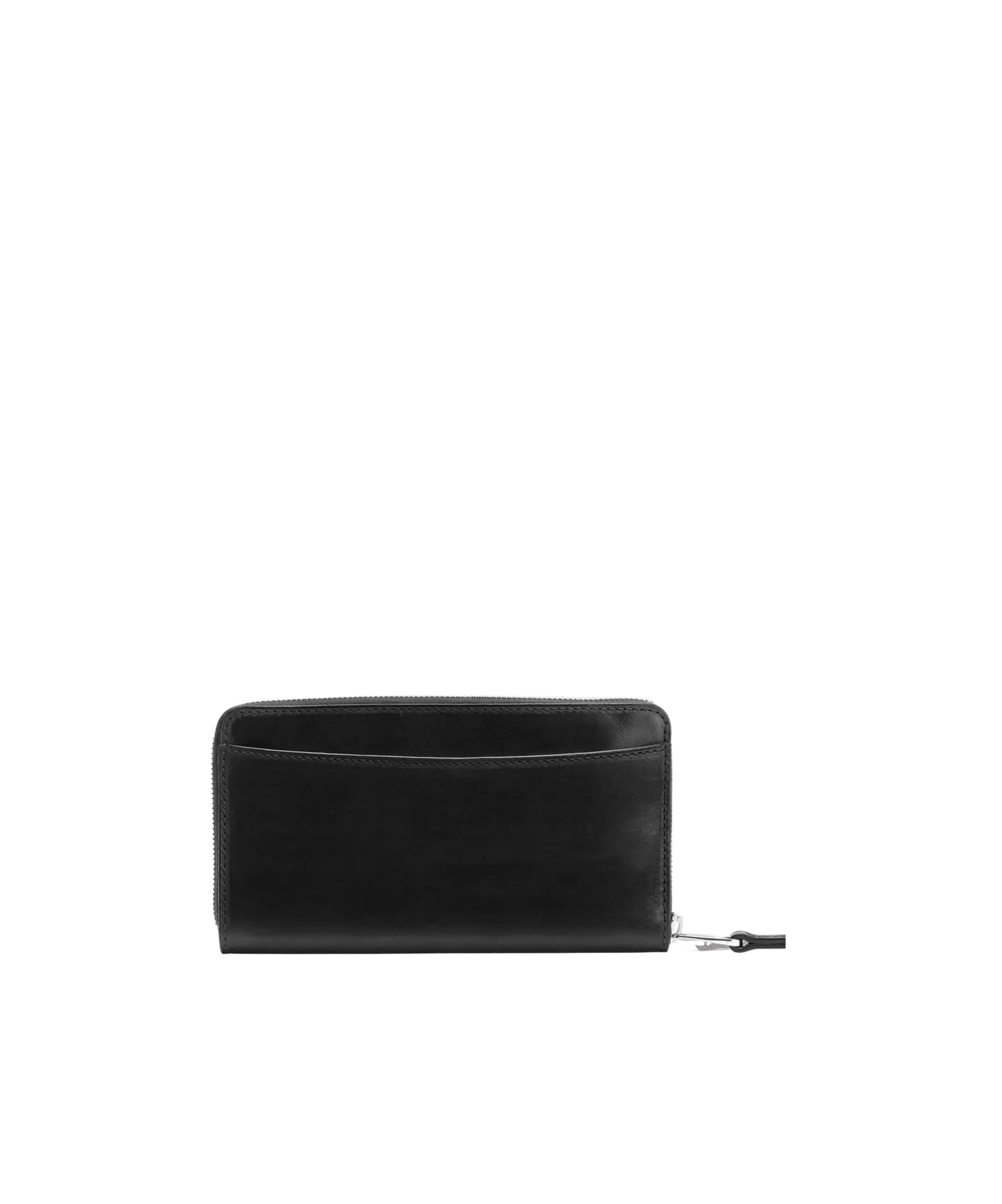 Lemaire Patina Zip Continental Rectangular Wallet In Black