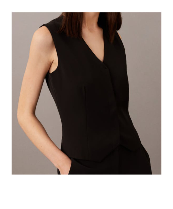 Shop Calvin Klein Sleeveless Top In Black