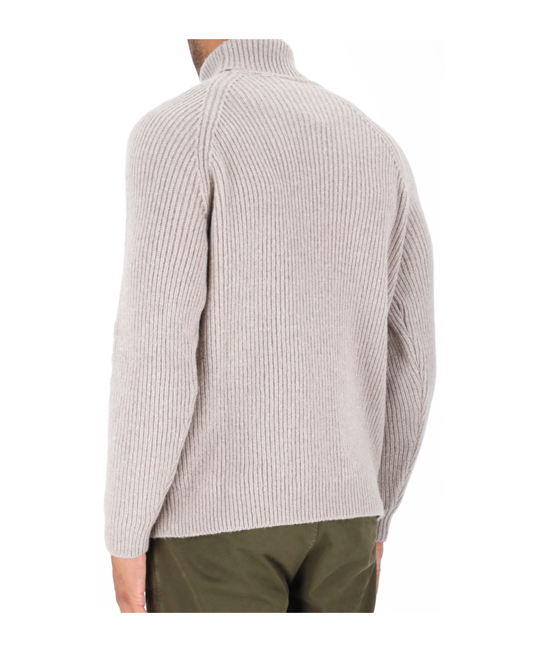 Peserico Turtleneck Long Sleeve Sweater In Gray