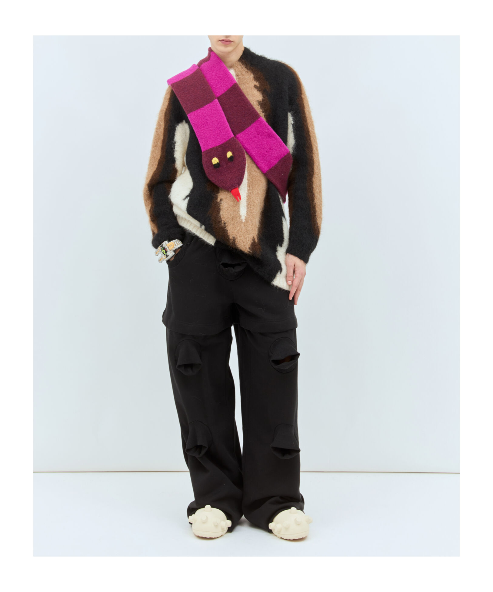 Walter Van Beirendonck Big Foot Sweater In Black