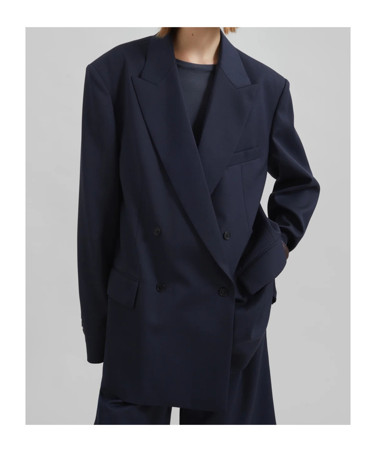 THE FRANKIE SHOP NEWARK DOUBLE BREASTED BLAZER
