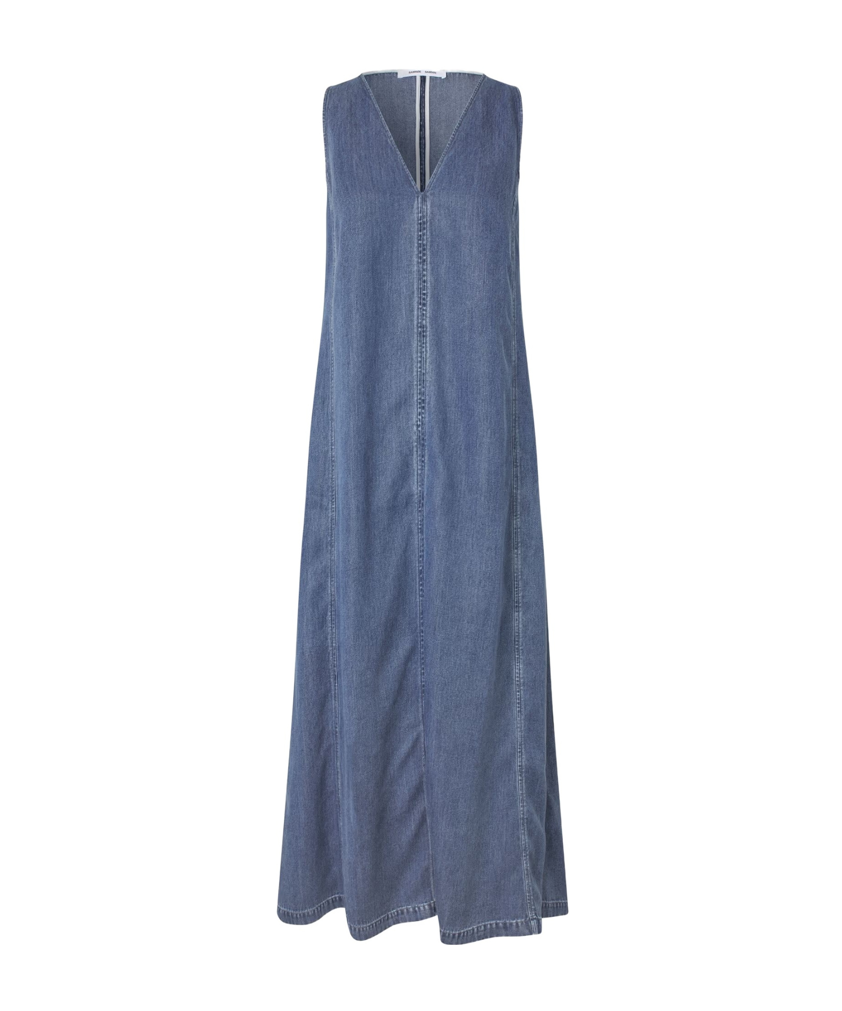 Samsoe & Samsoe Saskylar V-neck Sleeveless Denim Maxi Dress