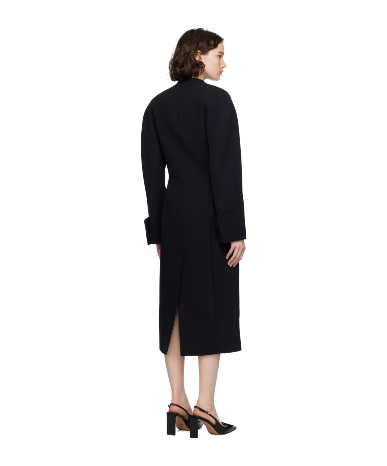 Jacquemus Le Manteau Ovalo Coat In Black