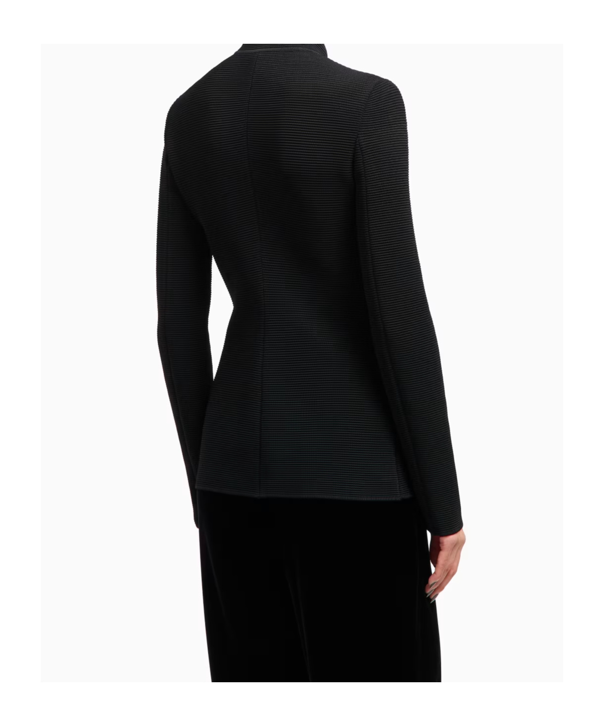 Giorgio Armani Long-sleeved Casual Jacket In Black