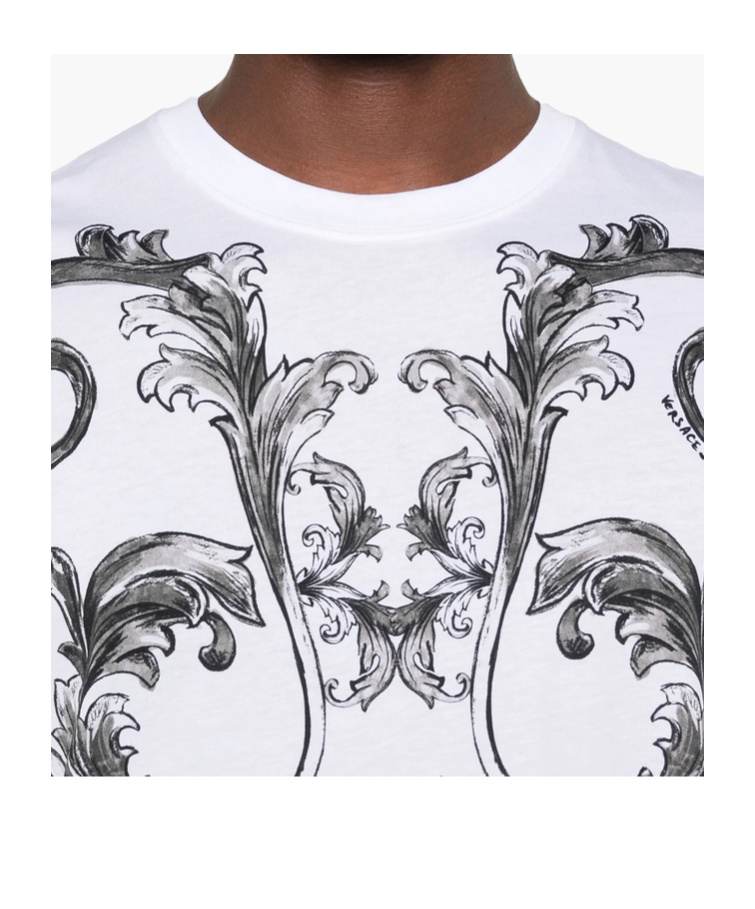 Versace Jeans Outline Barocco T-shirt In White