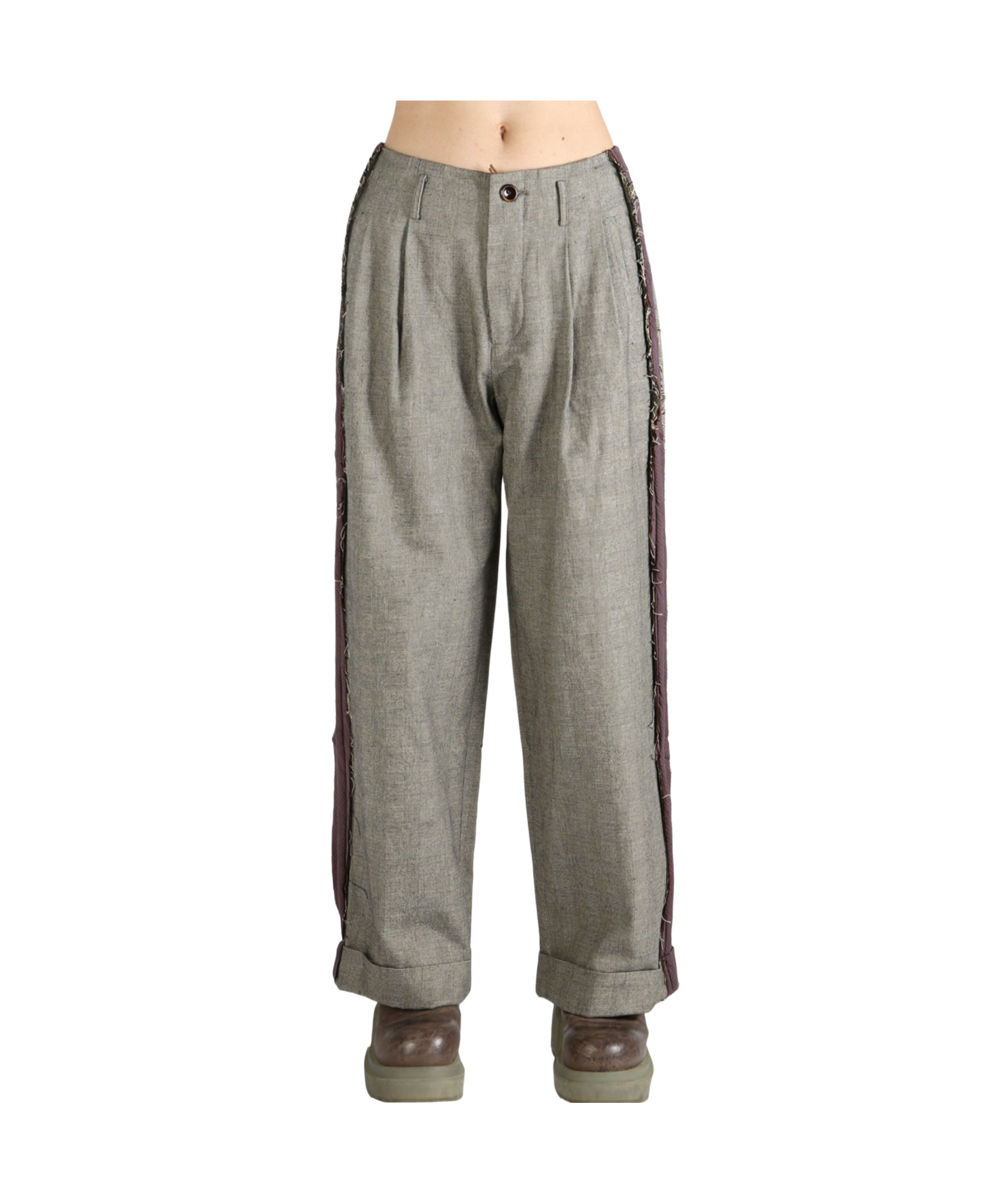 Communs Belt-loop Casual Pants In Gray