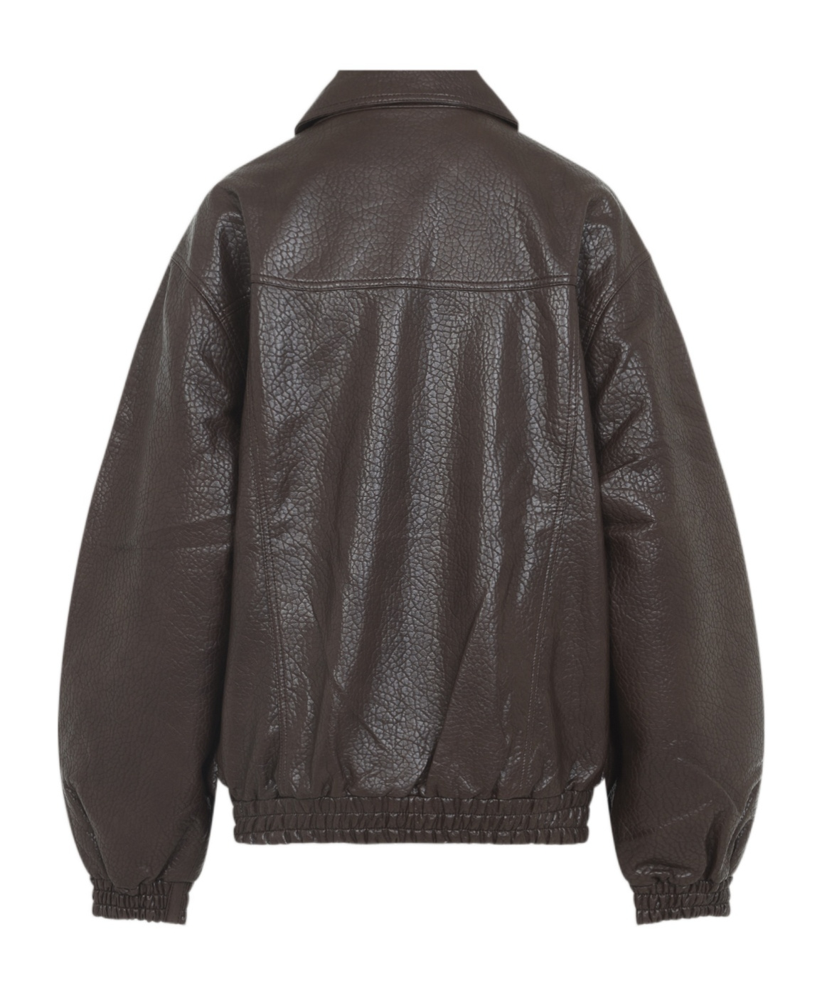 The Frankie Shop Prescott Grained Faux Leather Jacket In Brown