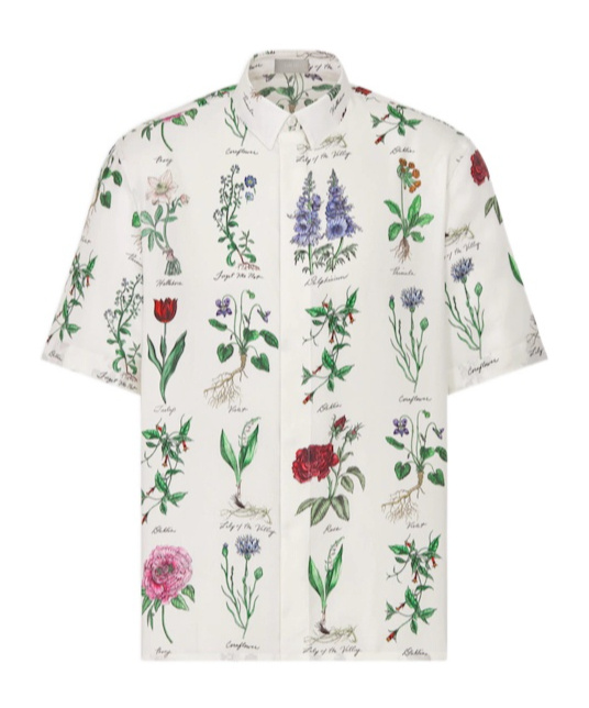 Dior Single-breasted Short-sleeved Shirt In White