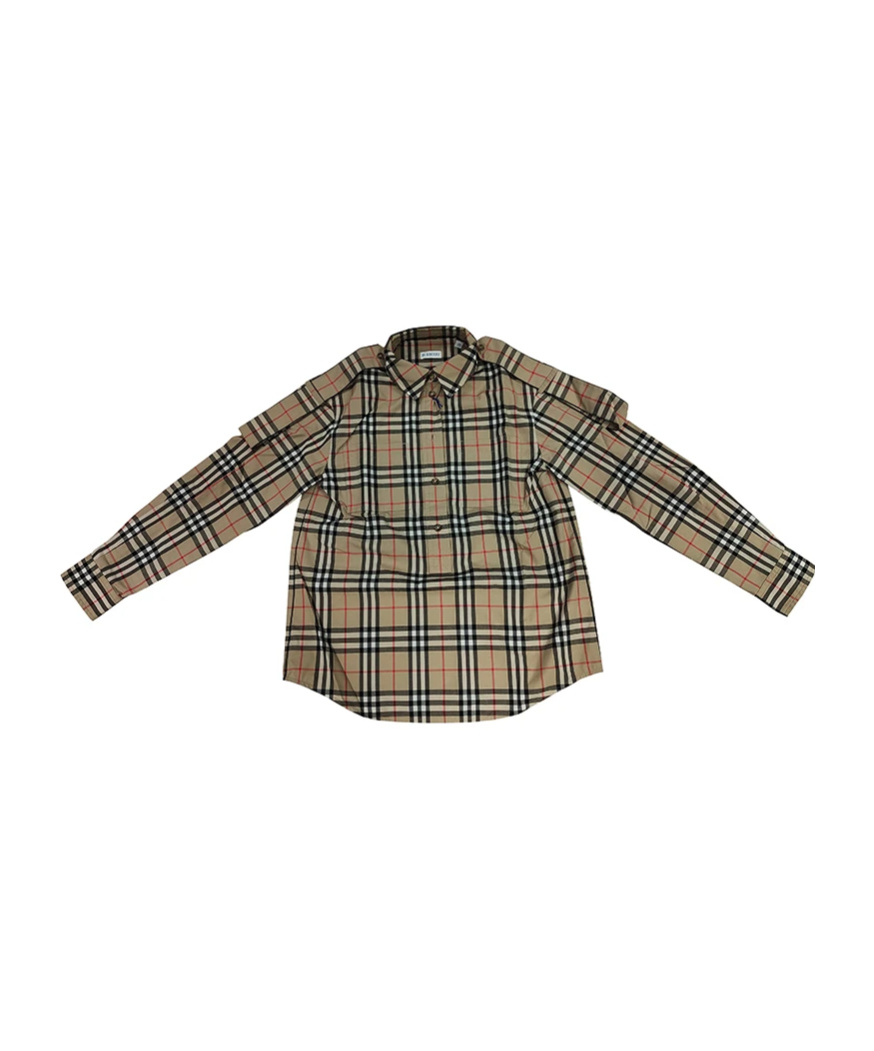 Burberry Classic Check Long Sleeve Shirt In Brown