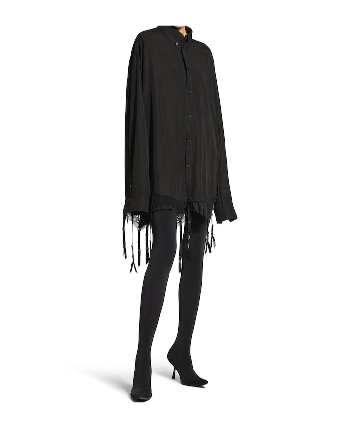 Shop Balenciaga Women's Lingerie Shirt In Black