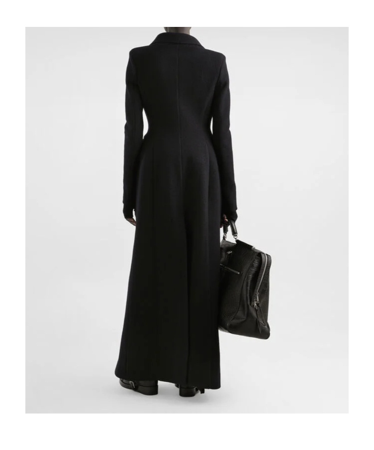 Dolce & Gabbana Double-breasted Coat In Black