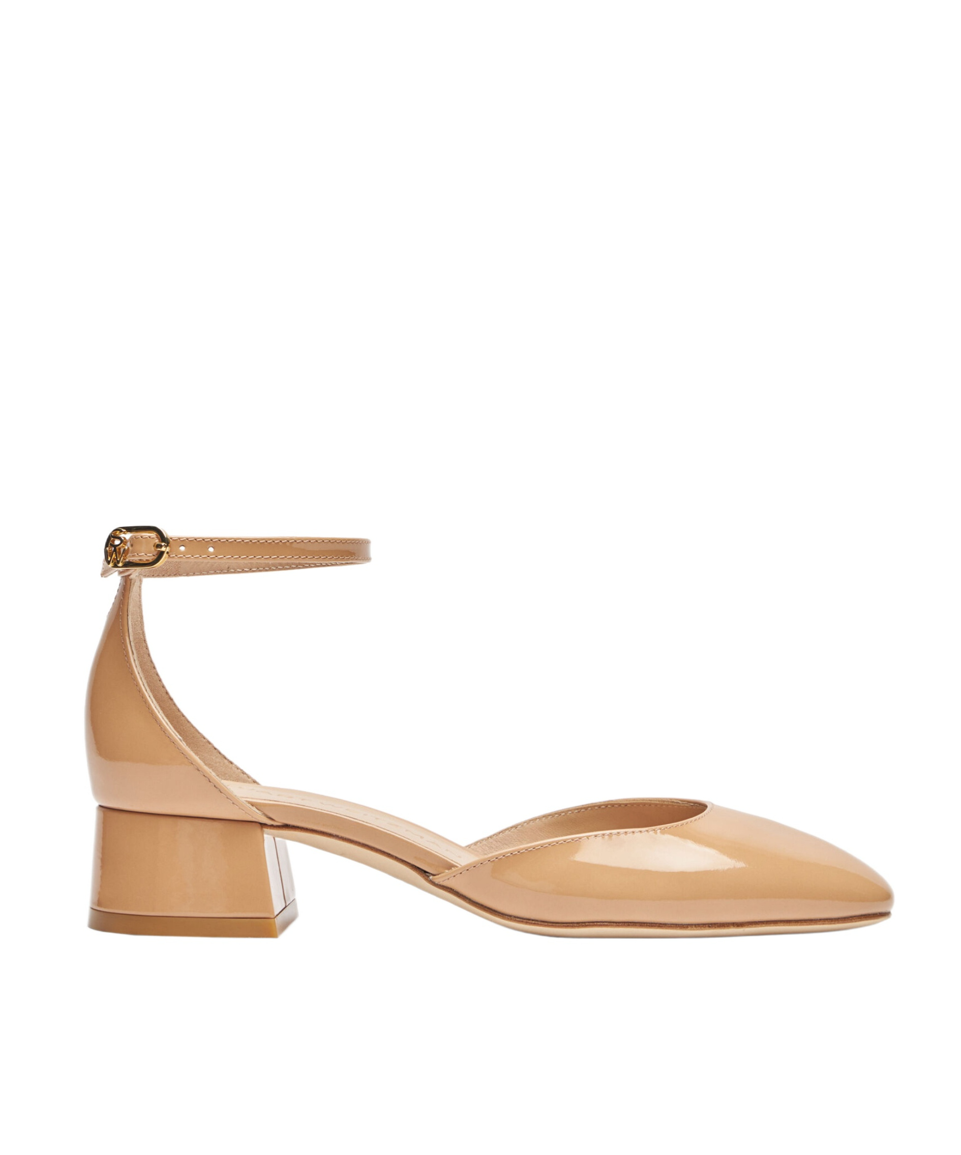 Stuart Weitzman 35mm Patent-leather Pumps In Nude