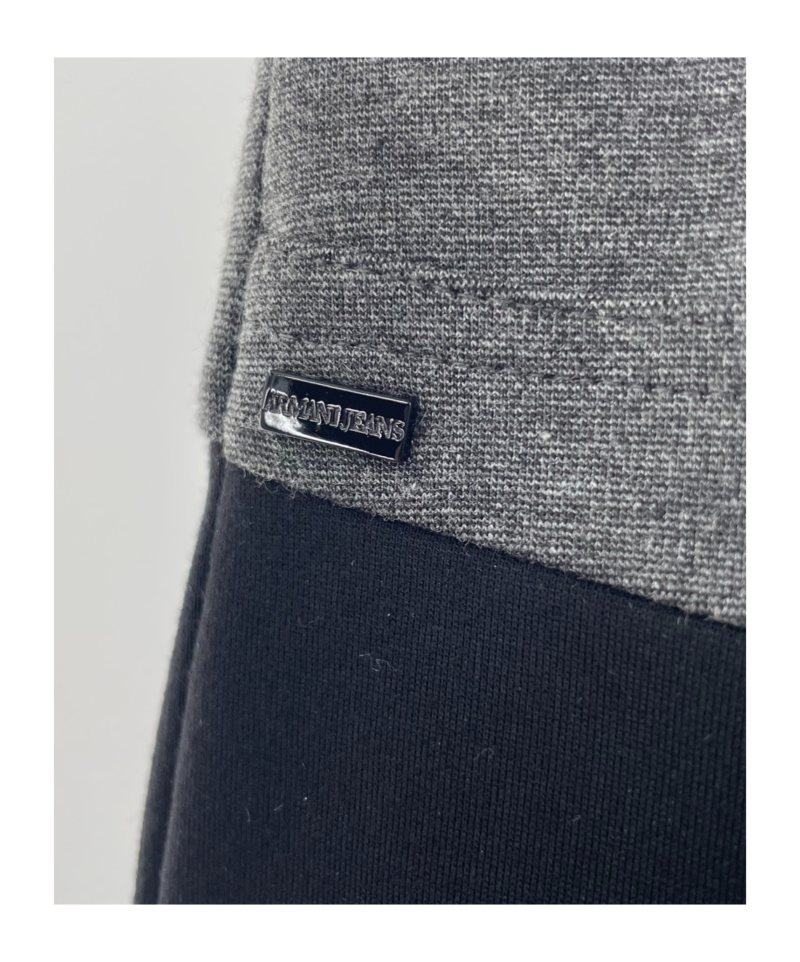 Shop Armani Jeans Elastic Color-matching Casual Pants In Black