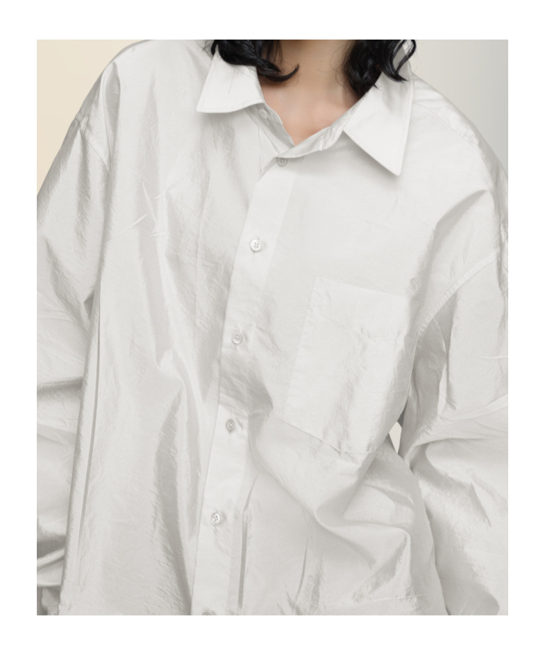 Maison Margiela Long-sleeved Shirt Woman Pearl Grey In White