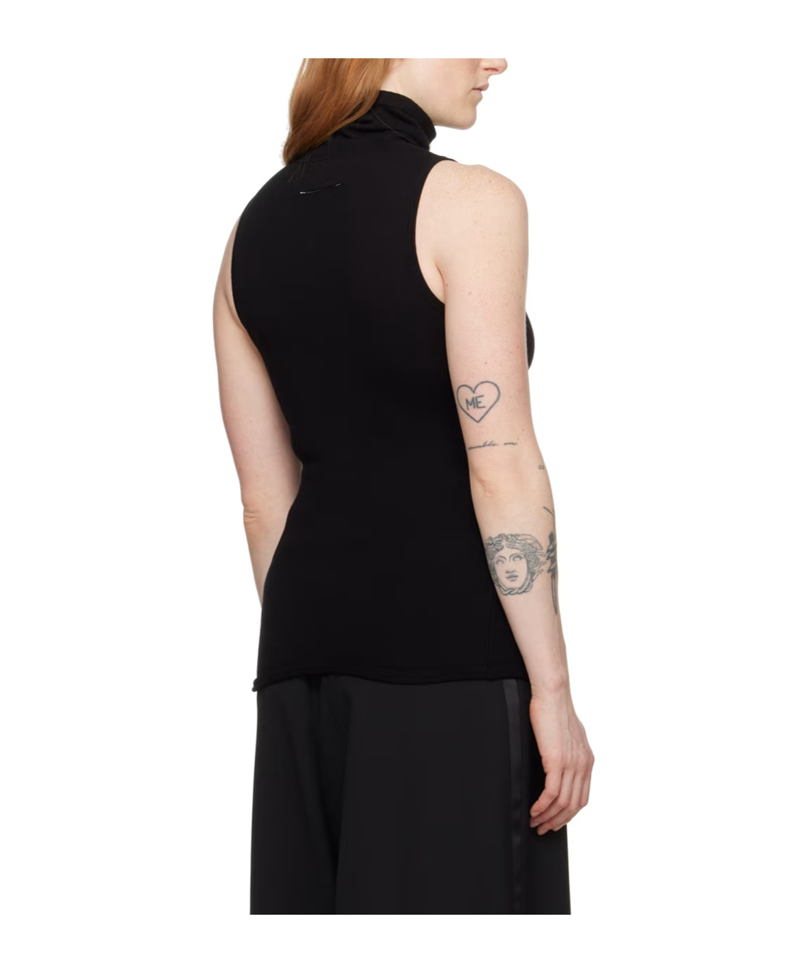 Shop Mm6 Maison Margiela Jacquard Top In Black