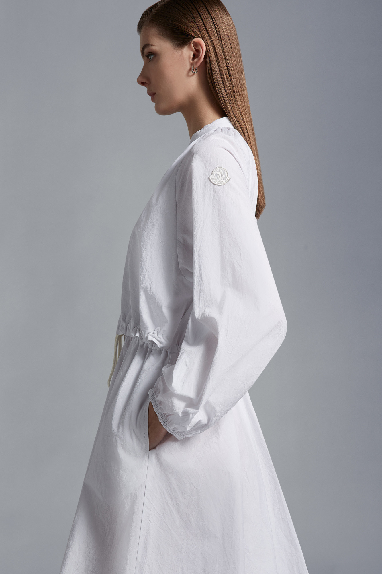 Moncler Shirt Dress In White
